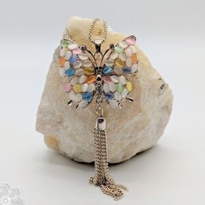 Stunning Butterfly Pendant with Chain NWT